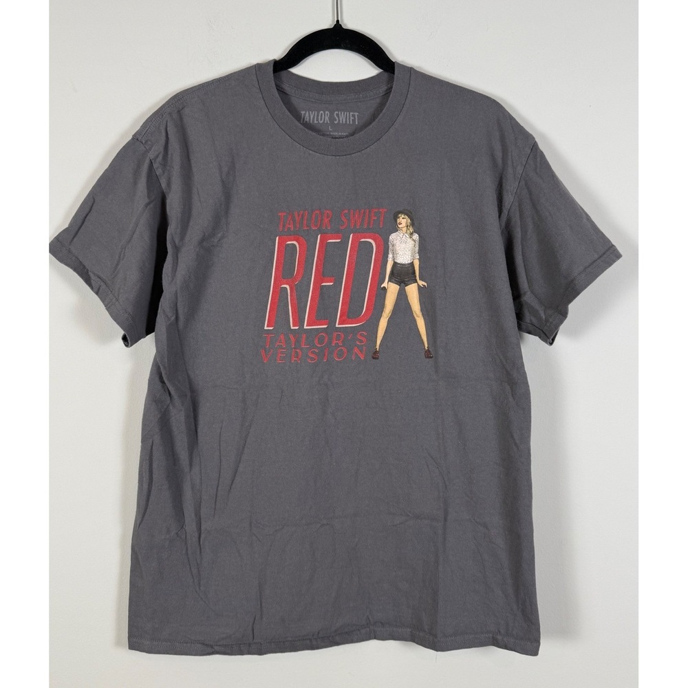 Taylor Swift Red Taylor's Version Graphic T-Shirt Gray Large Official Merch
